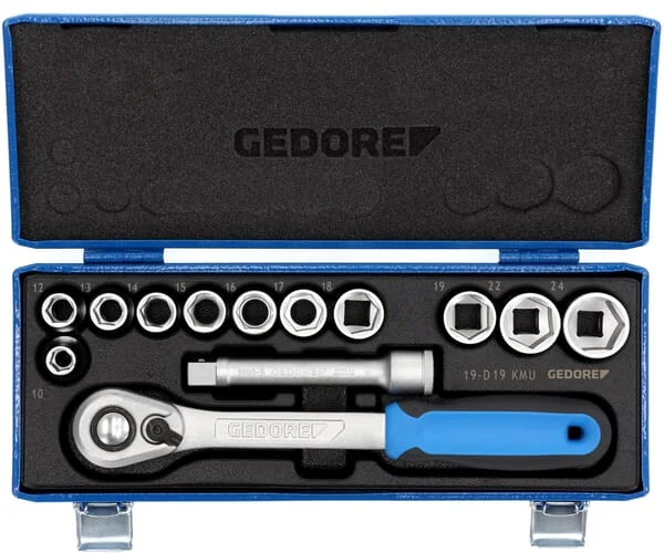 Gedore - DP19KMU20 - Gedore Socket set 1/2", 13-pc, Socket wrench set - 4010886930229