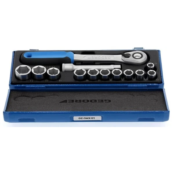 Gedore - DP19KMU20 - Gedore Socket set 1/2", 13-pc, Socket wrench set - 4010886930229