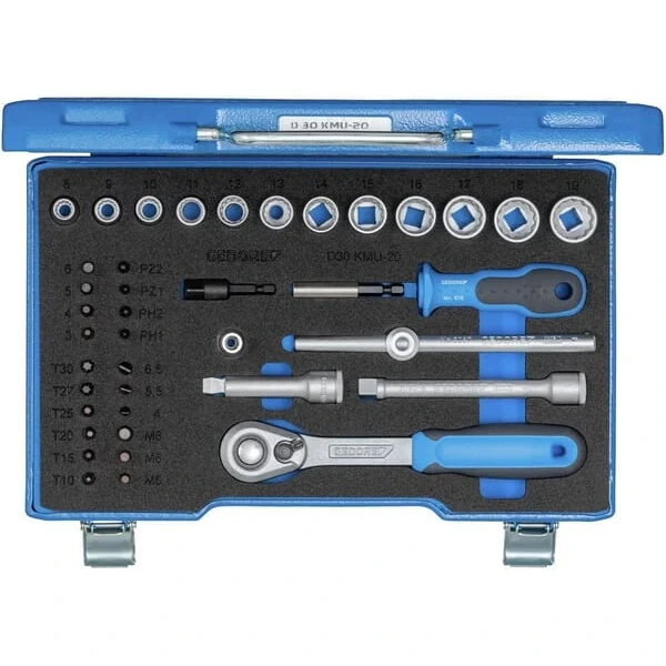Gedore - DPD30KMU20 - Gedore Socket set 3/8" 12-point 40pc, Socket wrench set - 4010886873588