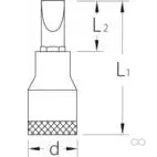 Gedore - DPIS19122 - Gedore Slotted socket 1/2"- 12x2, Insert bit - 4010886665626