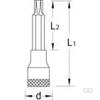 Gedore - DPITX19LT45100 - Gedore Hex Torx socket long T45, Insert bit - 4010886615584