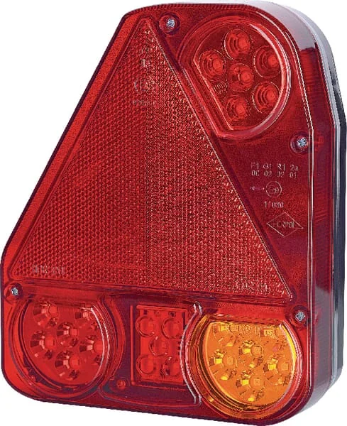 Gopart - LA45001 - Fanale posteriore LED, rettangolare, 12/24V, rosso/arancio, 206x55x174mm – sinistro