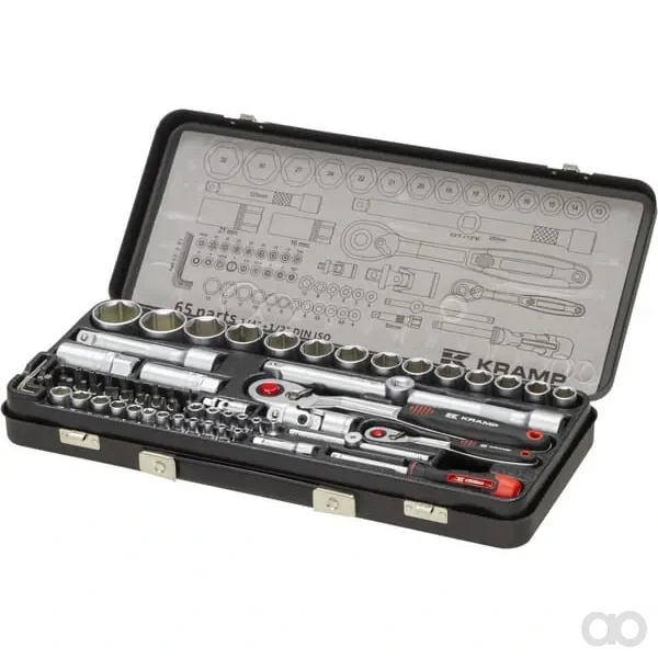 Kramp - 180465420KR - Socket Set 1/4" 1/2" 65 pcs