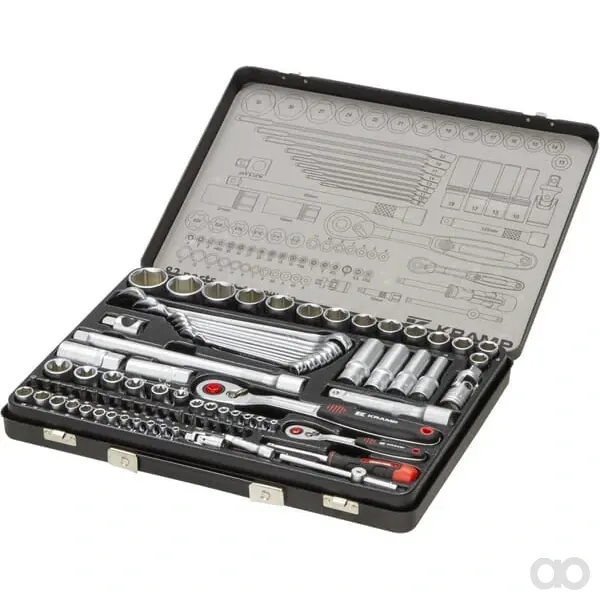 Kramp - 180482420KR - Combined Socket Set 1/4" 1/2", 82 pcs