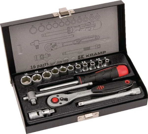 Kramp - 1804922016KR - Socket Set 1/4" 16 pcs