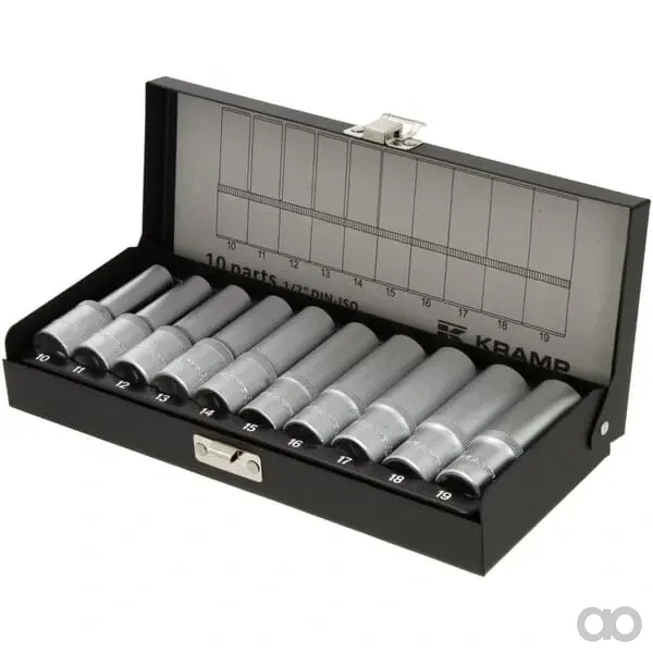 Kramp - 1804924010KR - Socket Set 1/2" 10 Pcs