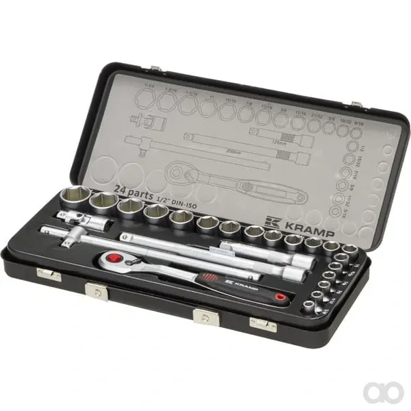 Kramp - 1804924024IKR - Socket Set 1/2" 24 Pcs