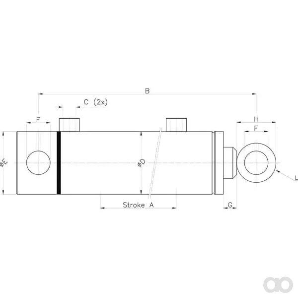 Kramp-d2032100cb - Cylinder D20-32-100 CB series