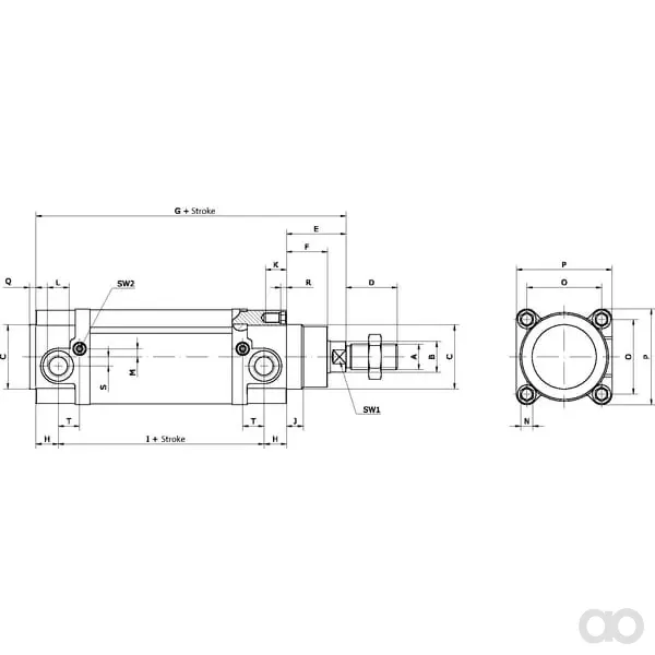 Kramp - DN80650CM - Cilindro standard