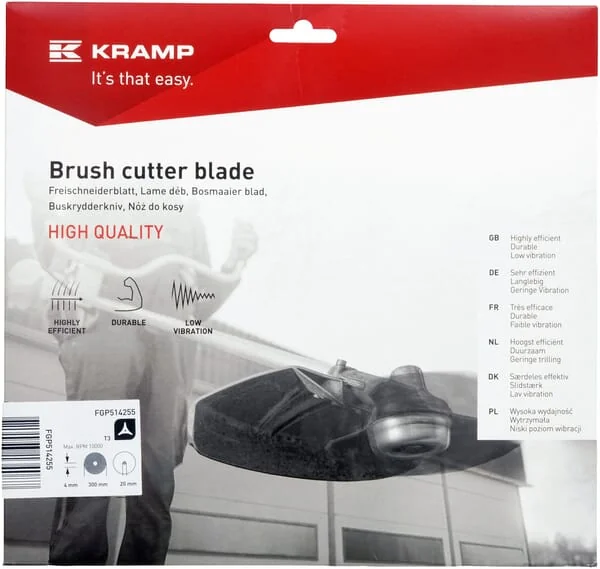 Kramp-fgp514255 - Brushcutter blade 3T, L:300, Ø20, 4mm