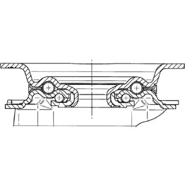 Tente - 3470HUR125P62 - Swivel Casters Gray Polyamide Tread Rubber Core