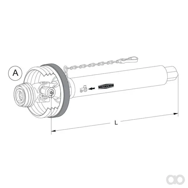 Walterscheid - W23001210I - PTO Half W2300 L: 1.210mm, SD15 bi-tube, Walterscheid - 8435194027786