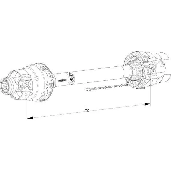 Walterscheid - WWZ24801010 - Walterscheid Wide-angle PTO Shaft SD25 - 8432970200135