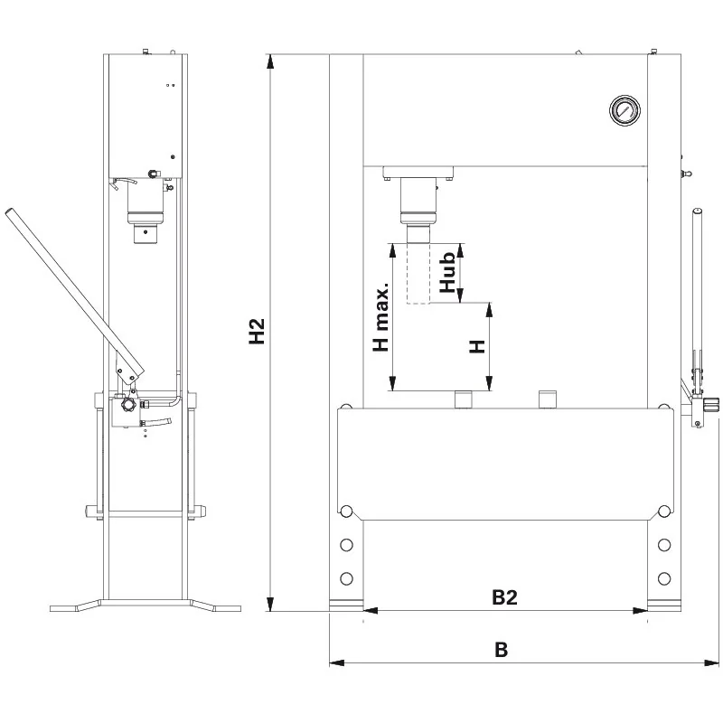 AC Hydraulic - PJ25H - Pressa idraulica manuale