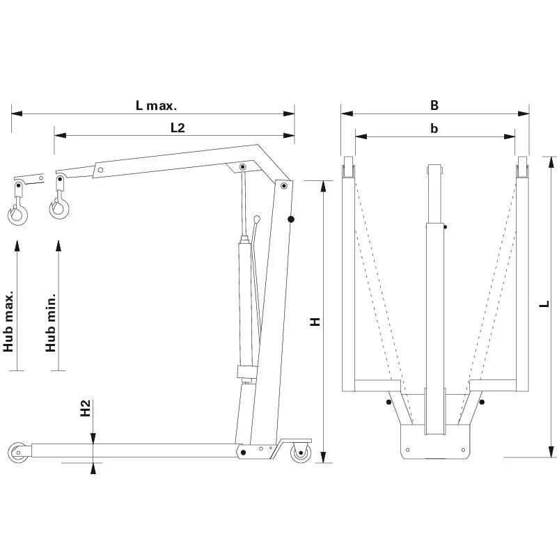 AC Hydraulic - WJN10-EUR - Gru idraulica da officina