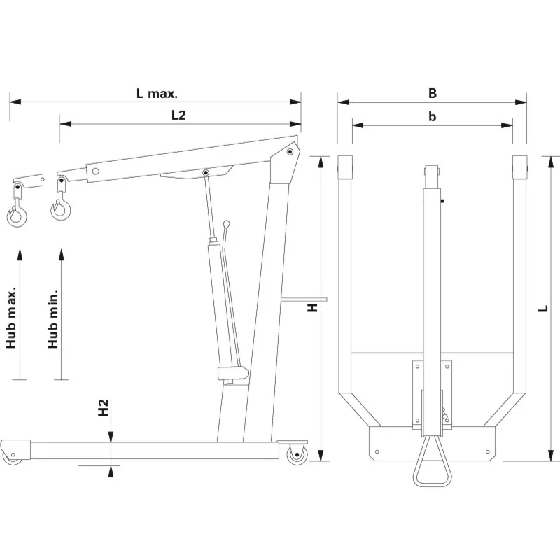 AC Hydraulic - WN20 - Gru idraulica da officina