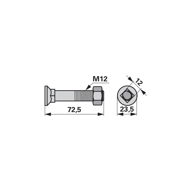Agricarb - BTFCCW-1270 - Vite per aratro