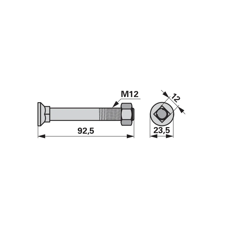 Agricarb - BTFCCW-1290 - Vite per aratro