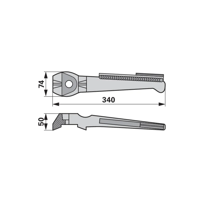 Agricarb - DLE1118D - Dente dell'erpice rotante