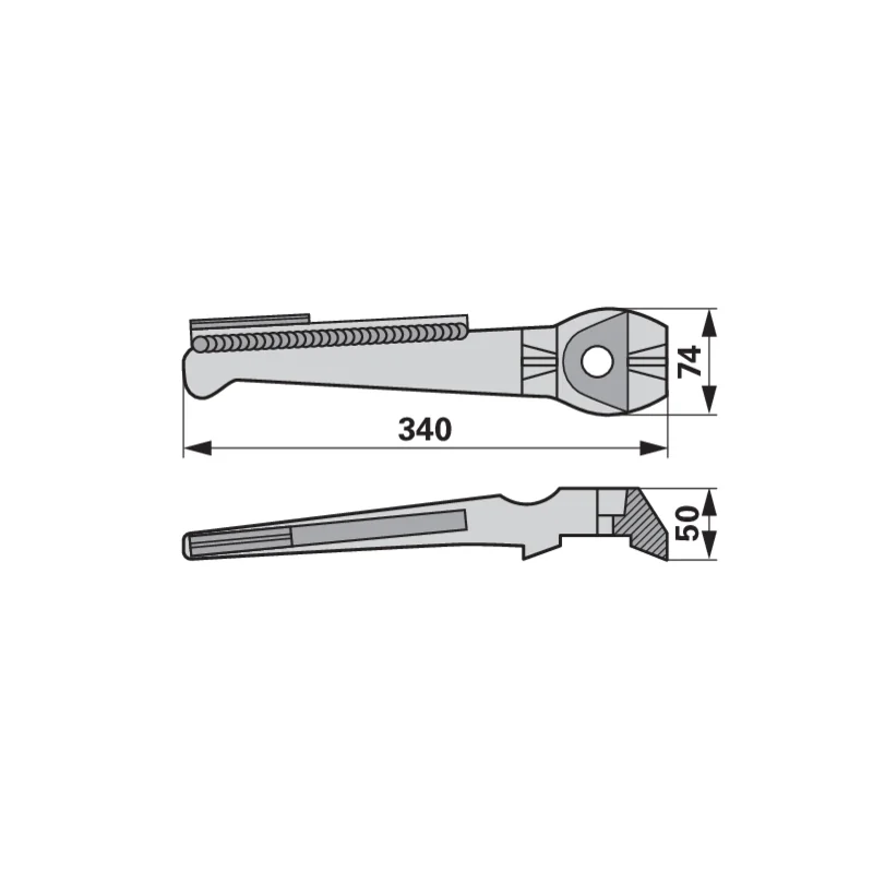 Agricarb - DLE1118G - Dente dell'erpice rotante