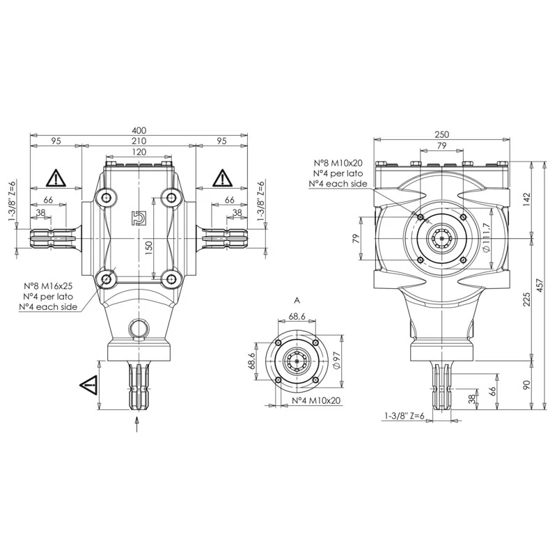 Bondioli Pavesi - S2081310G111 - Riduttore a T