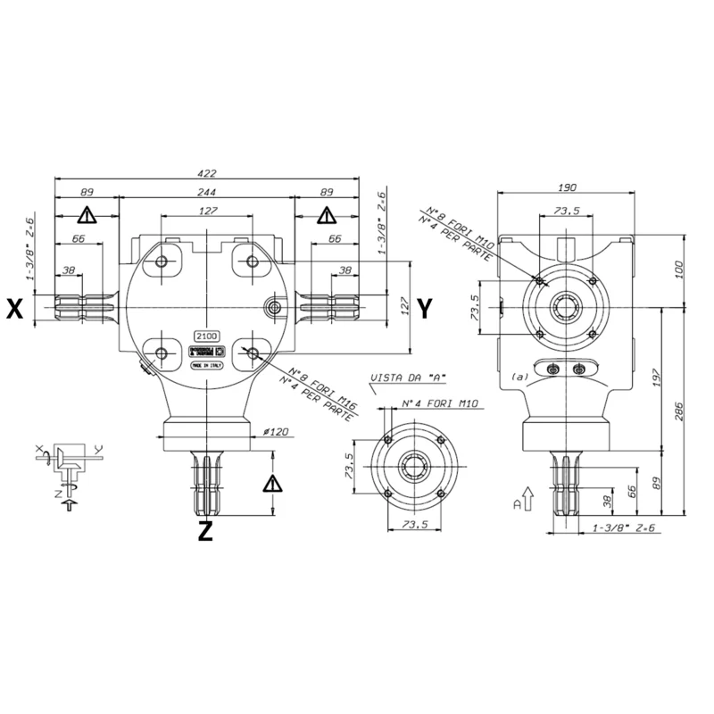 Bondioli Pavesi - S2100100G111 - Riduttore a T
