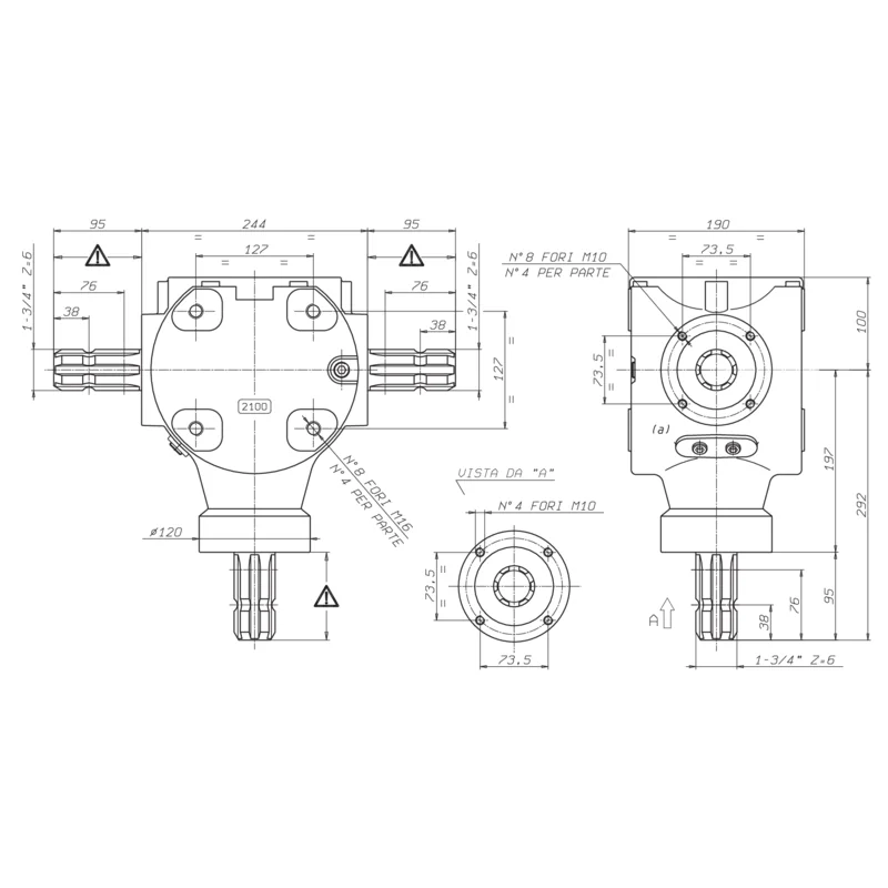 Bondioli Pavesi - S2100192G222 - Riduttore a T