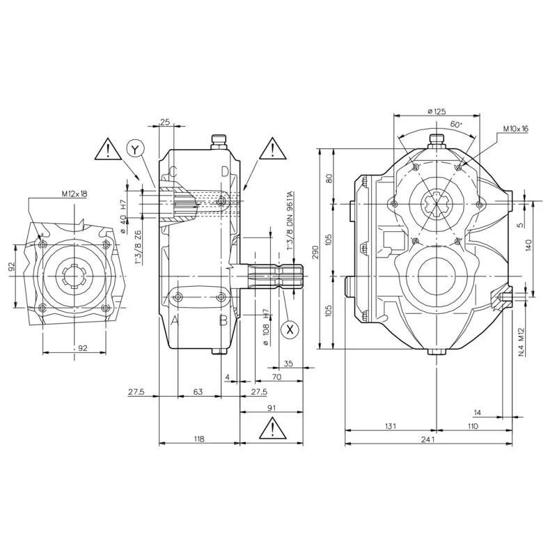 Bondioli Pavesi - ZBMS6005307019 - Riduttore a ingranaggi cilindrici