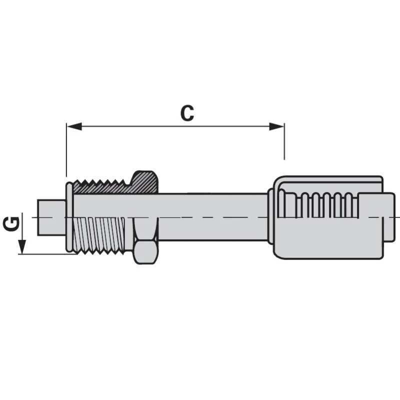 Burgaflex - 52213-10-12S - Perno filettato KL ORS, DN16, 7/8-18