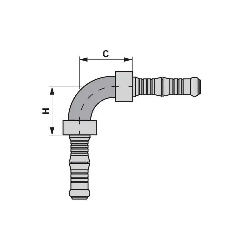 Burgaflex - 548749-08-08 - Clip connettore tubo