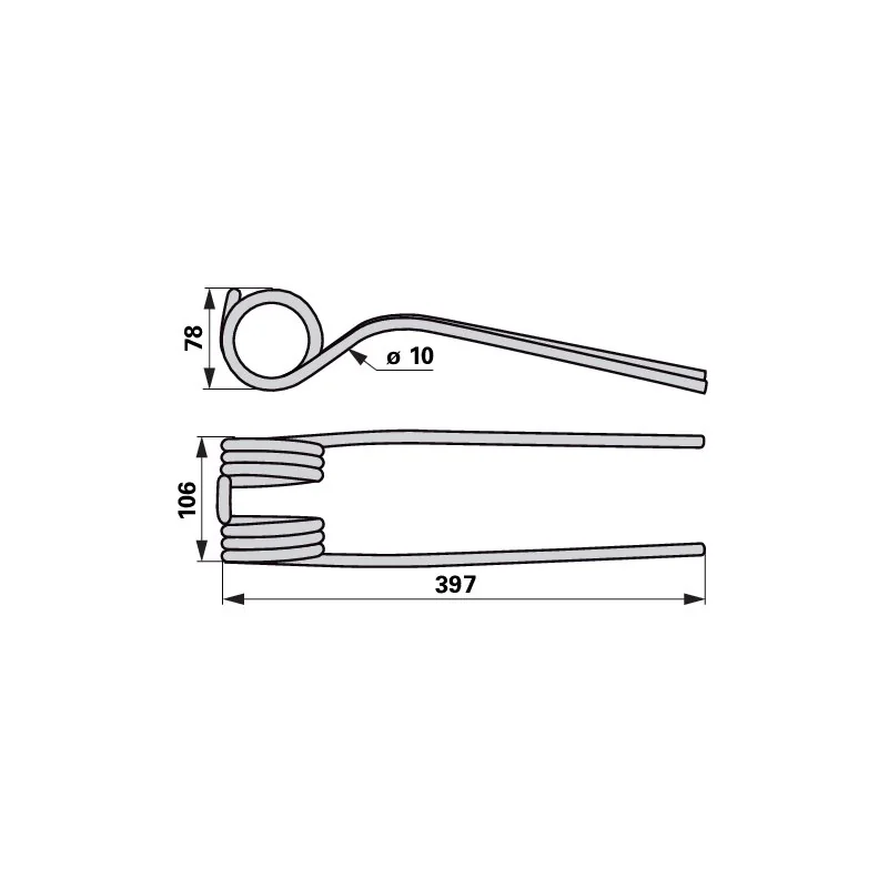 Deutz Fahr - VF 1664 4761.86 - Dente del voltafieno rotante