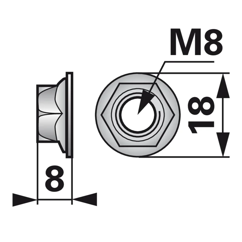 ESM - 538.0800 - Dado a flangia