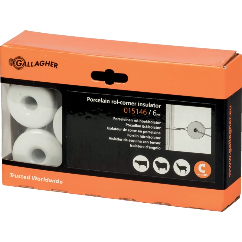 Gallagher - 015146 - Isolatore angolare a rullo