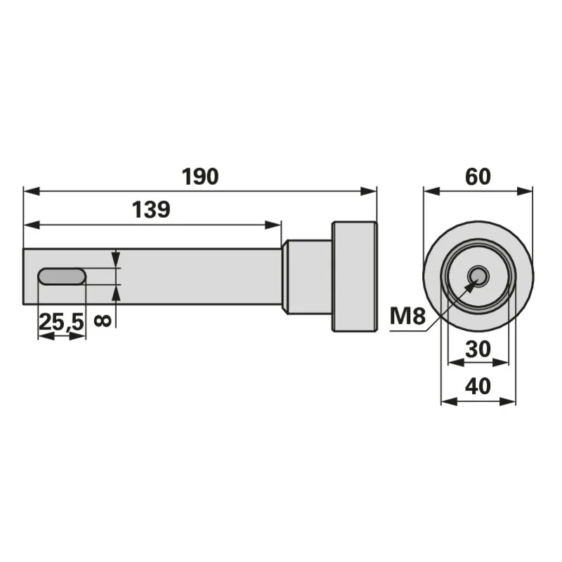HILL RAKE - 0.2780.585.0 - Albero a flangia di montaggio