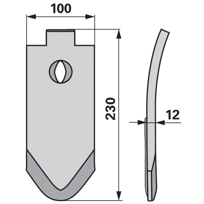 IQparts - 92.344 - Punta del vomere rivestita