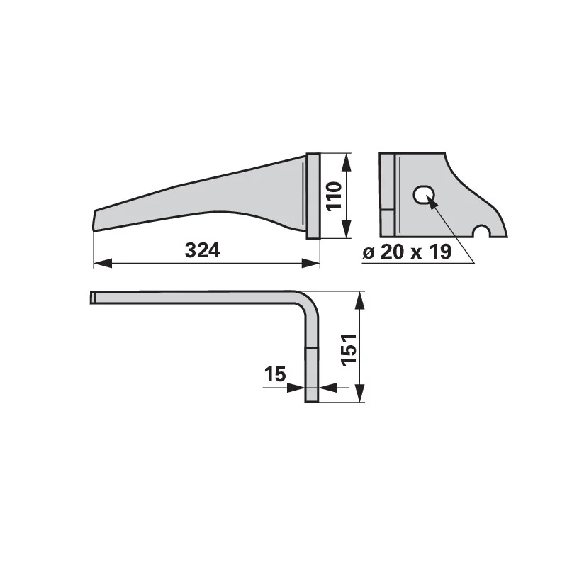 IQparts - KZ200001 - Dente del coltivatore rotante