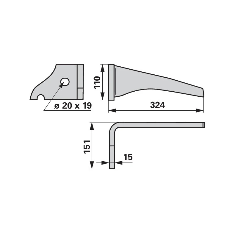 IQparts - KZ200002 - Dente del coltivatore rotante