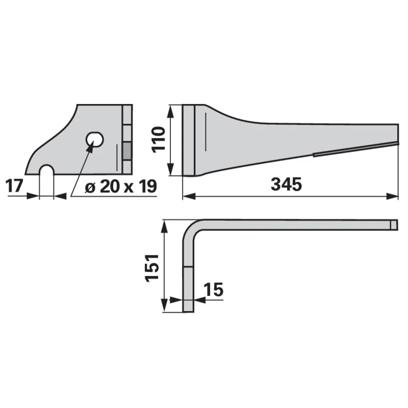 IQparts - KZ400006D - Dente dell'erpice rotante