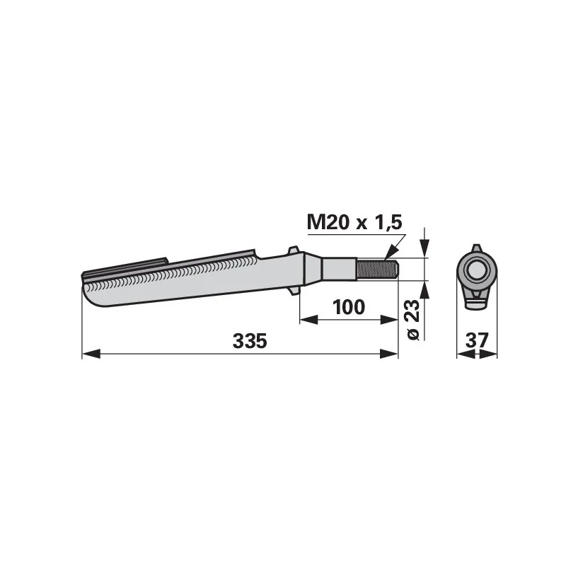JPF - 1.1699.0315.0H - Dente dell'erpice rotante