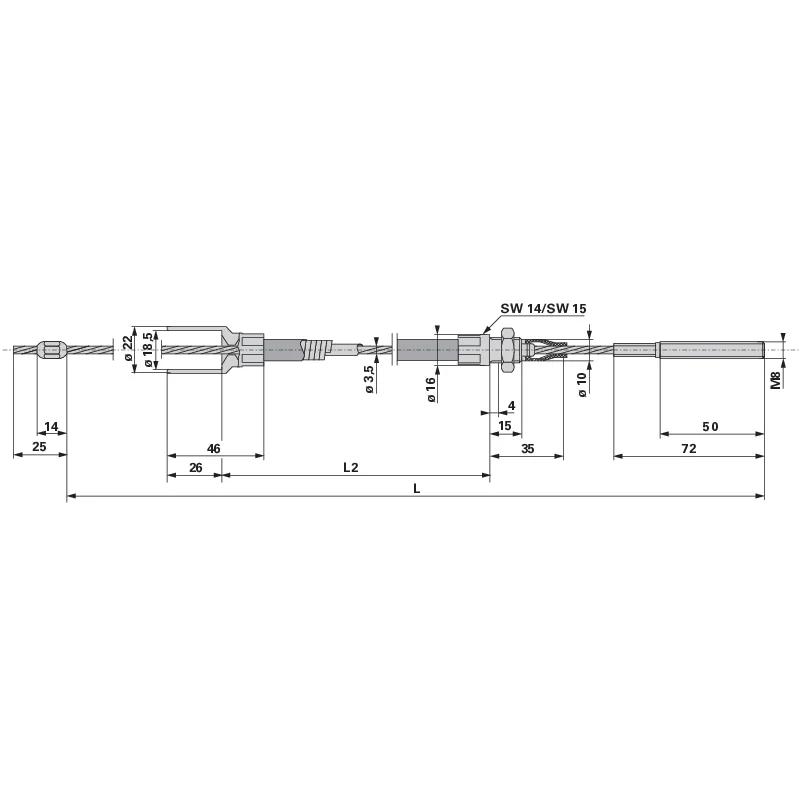 Knott - 1.740 - Cavo di trazione