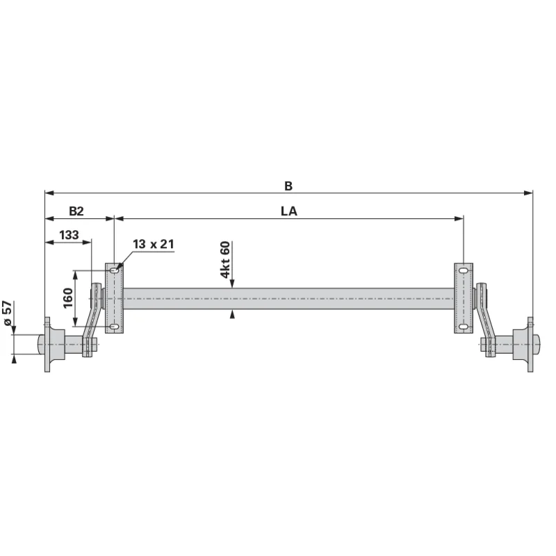 Knott - 6A2036.003 - Asse di scorrimento