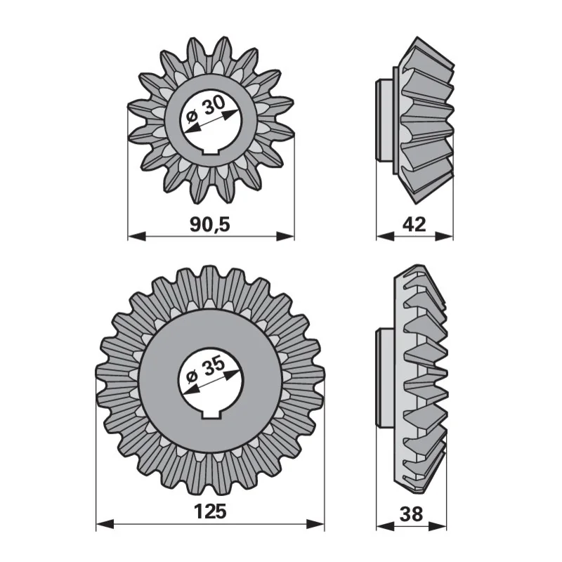 Krone - 1500350 - Set di ruote coniche