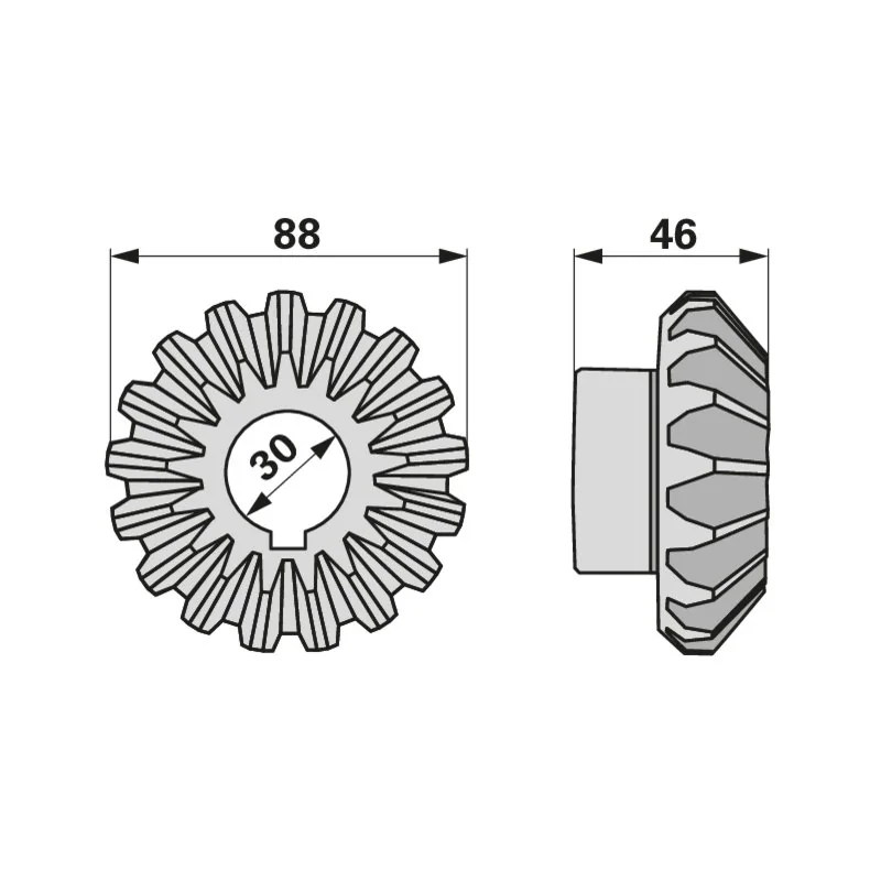 Pöttinger - 00+203.80.007.0 - Ruota conica