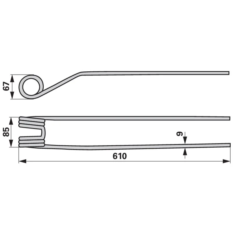 Pöttinger - 00+436.046 - Dente del ranghinatore rotante