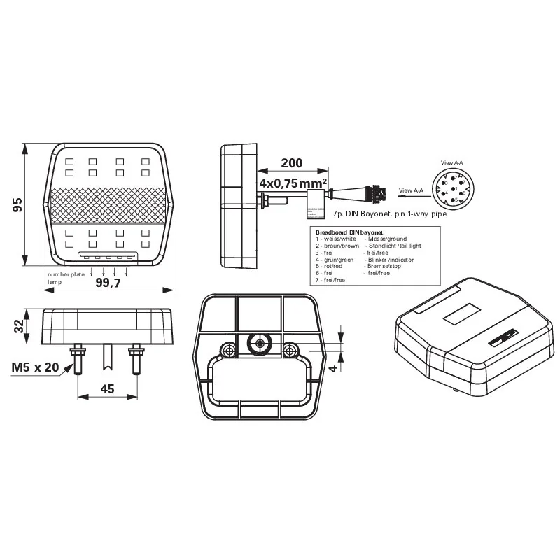 Sanube - 3H3158-101 - Luce posteriore LED