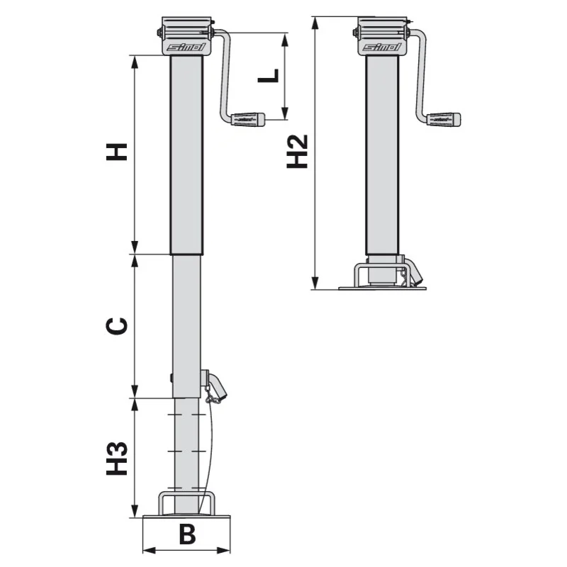 Simol - DG487/3SF - Supporto di parcheggio