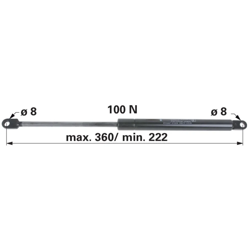 Stabilus - 6-100.10.360 - Molla a gas