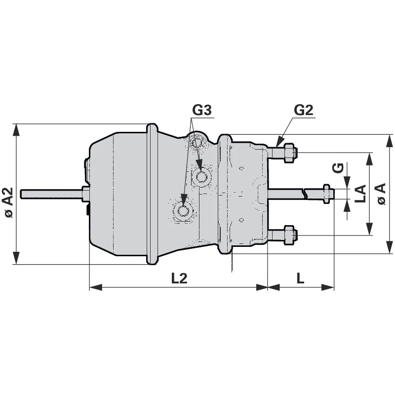 Wabco - 9253761210 - Cilindro a doppia membrana