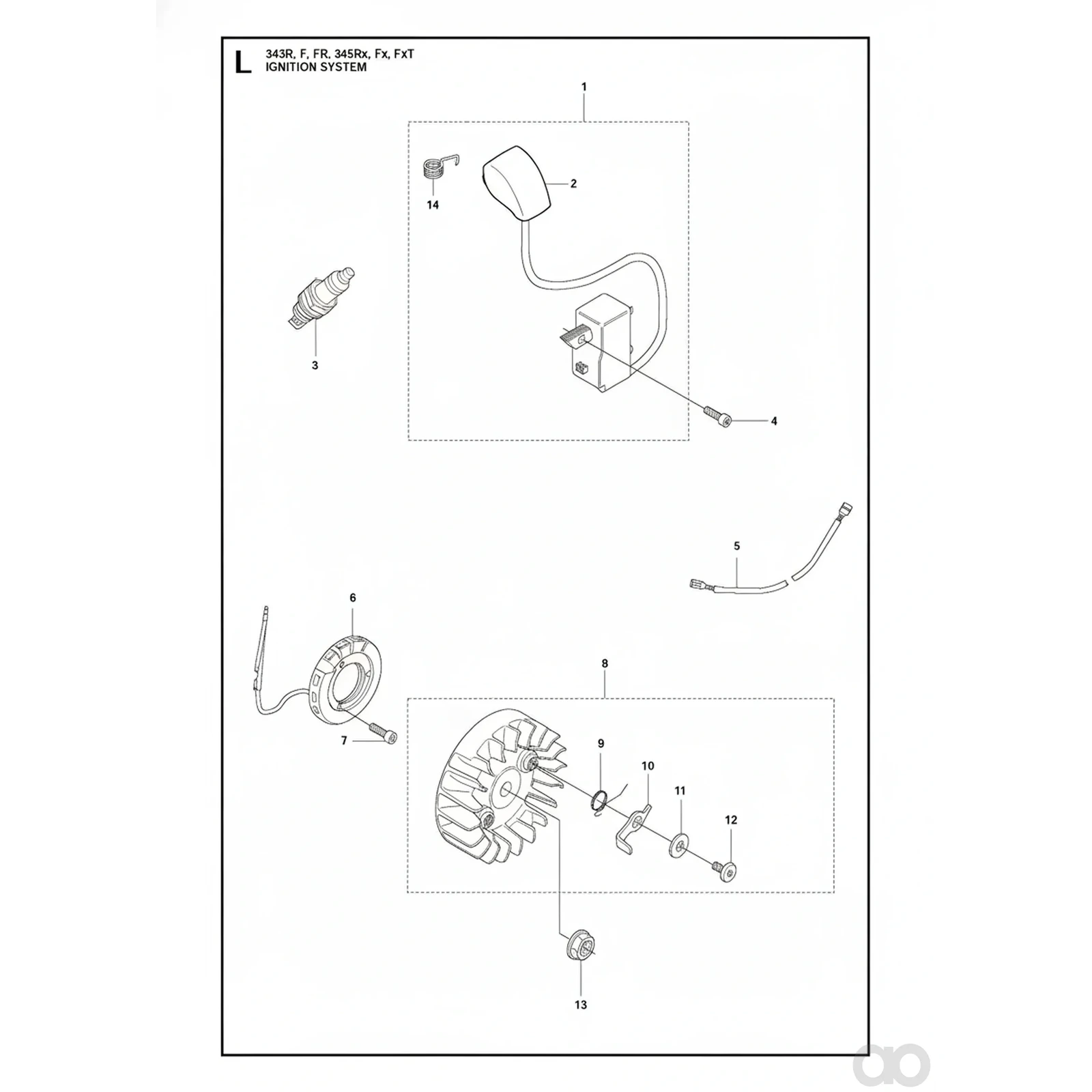Husqvarna - 501001302 - Modulo di accensione (R, Rx, FR)