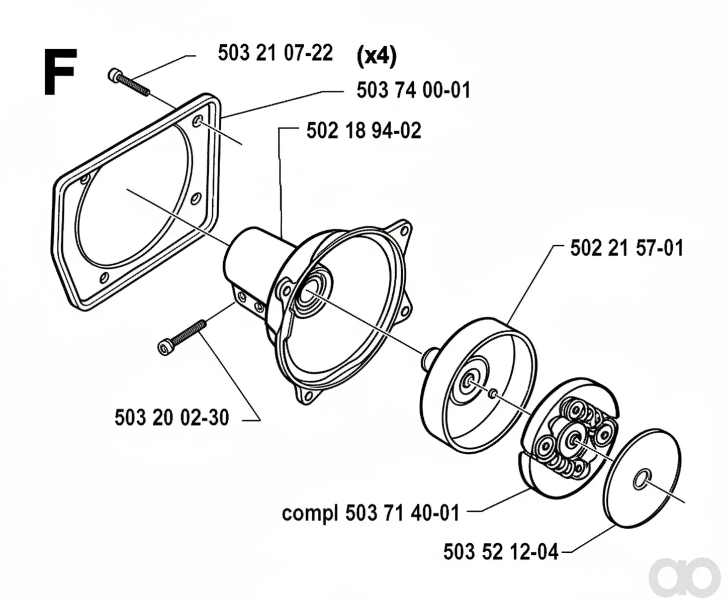 Husqvarna - 503714001 - Assieme frizione
